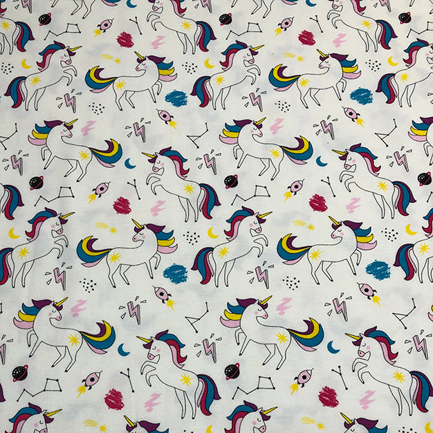 Cotton Jersey - Unicorns in Space