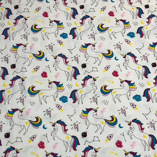 Cotton Jersey - Unicorns in Space